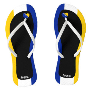 Tongs Couleurs ravissantes du drapeau de Bosnie-Herzégov