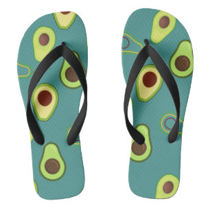 Tongs Coupe de Kawaii Avocado coupe été Motif dégradé