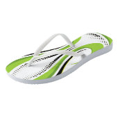 Tongs Courbe Abstraite blanche et noire (Incliné)