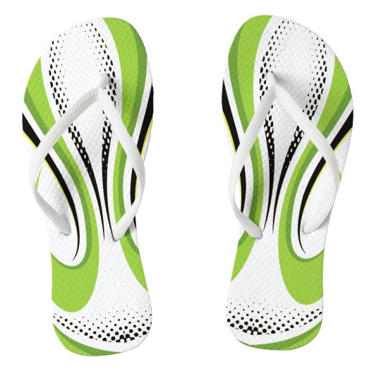 Tongs Courbe Abstraite blanche et noire (Semelle)