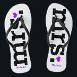 Tongs Courrier gras (violet)<br><div class="desc">Amusants,  tongs de mariage personnalisés</div>