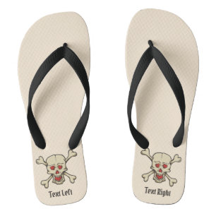 Tongs Crâne avec des cœurs