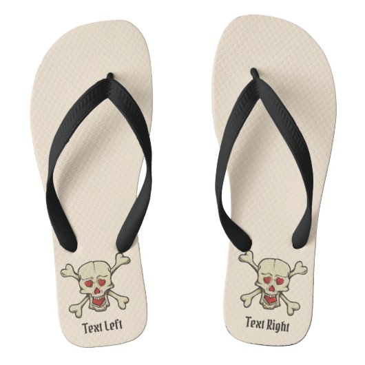 Tongs Crâne avec des cœurs (Semelle)