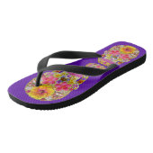 Tongs Crâne de fleurs 4 - Tropical (Incliné)