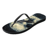 Tongs Crâne d'Halloween d'horreur (Incliné)