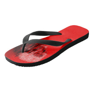 Tongs crâne gravé