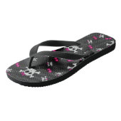 Tongs Crânes gothiques filles (Incliné)