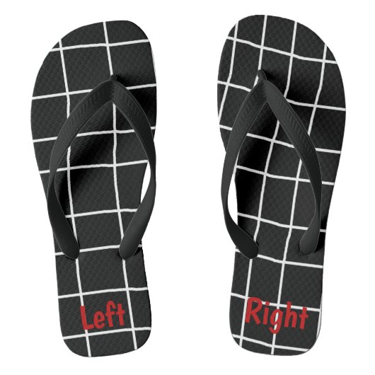 Tongs Crazy Black White Grid Unisex (Semelle)