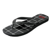 Tongs Crazy Black White Grid Unisex (Incliné)