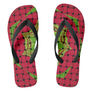 Tongs Créez vos propres flips Joyeux Noël tissés