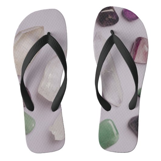 Tongs Crystals Gems Energy Vibes Design Flip Flops (Semelle)