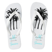 Tongs Custom Beach Jamaïque Mariage Flip Flops (Semelle)