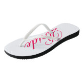 Tongs Custom Bride ajouter votre propre mariage date cad (Incliné)
