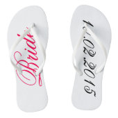 Tongs Custom Bride ajouter votre propre mariage date cad (Semelle)