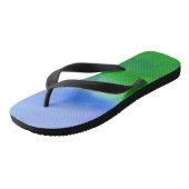 Tongs Cute Blue SKY VERT Moderne Femme Flip Flops (Incliné)