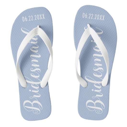 Tongs Cute Bridesmaid Dusty Blue (Semelle)