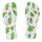 Tongs Cute Cactus, Green Cactus, Motif Cactus (Semelle)