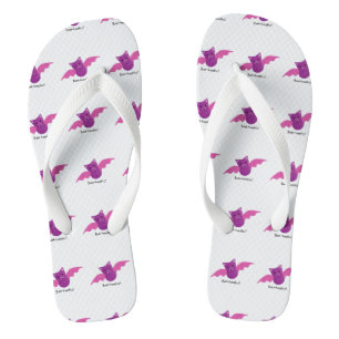 Tongs Cute chauve chauve-souris rose batastique