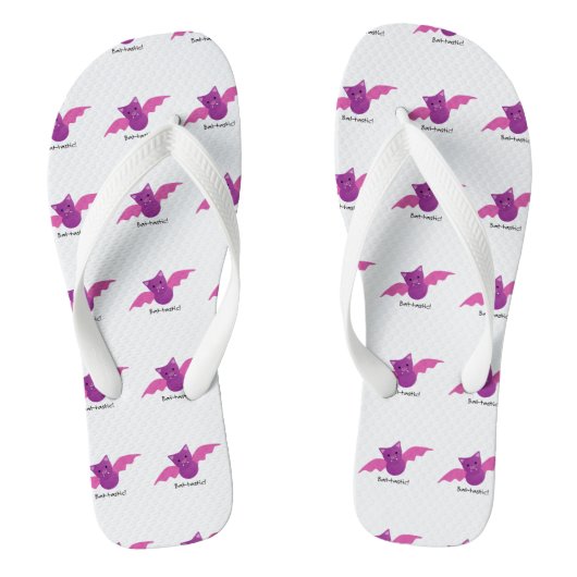 Tongs Cute chauve chauve-souris rose batastique (Semelle)