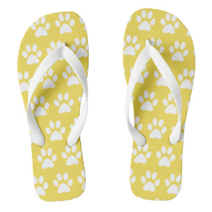 Tongs Cute Chien Empreintes de pattes Motif Yellow Summe