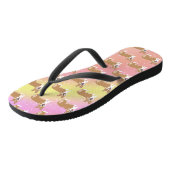 Tongs Cute Corgi rose orange (Incliné)