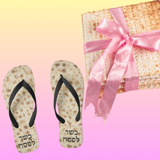 Tongs Cute Funny Matzah Hébreu Kosher pour la Pâque