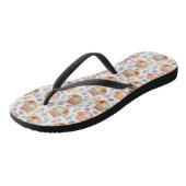 Tongs Cute Ginger Chat et Flowers Flip Flop (Incliné)