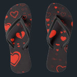 Tongs Cute Heart Modern<br><div class="desc">Cute Heart Modern Red Pattern. Design is available on other products.</div>