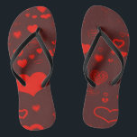 Tongs Cute Heart Modern<br><div class="desc">Cute Heart Modern Red Pattern. Design is available on other products.</div>