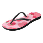 Tongs Cute Kawaii Motif de la vache fraise (Incliné)