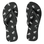 Tongs Cute Little Frogs Motif Frog Art Design Black (Semelle)