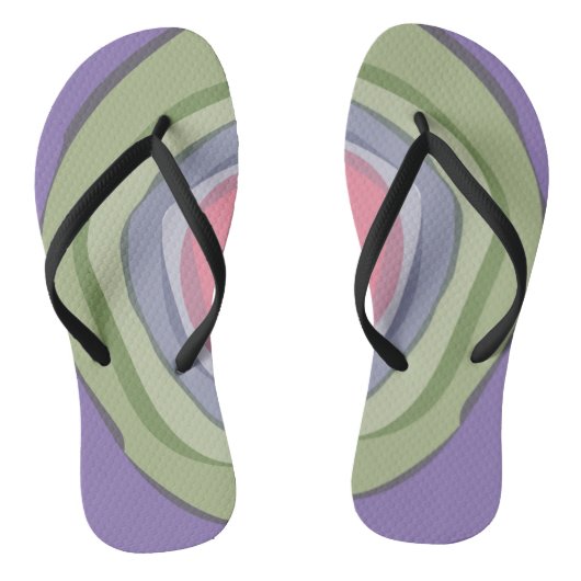 Tongs Cute moderne violet rose Abstrait (Semelle)