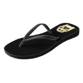 Tongs Cute pattes de chat noir et blanc (Incliné)