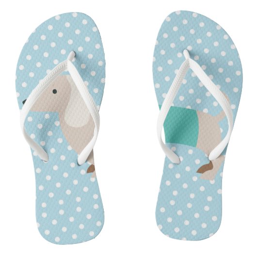 Tongs Dachshund Flip Flops Cute Wiener Dog Beach Chaussu (Semelle)