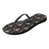 Tongs Dachshund Halloween Épouvantable (Incliné)