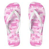 Tongs dans les tons roses géométriques (Semelle)