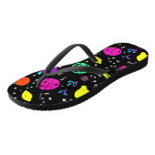 Tongs Danse énergique de fruits néons (Incliné)