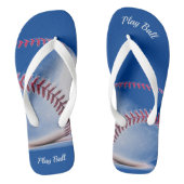 Tongs de baseball rouge blanc et bleu (Semelle)