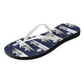 Tongs de fête sur l'iceberg de pingouin (Navy) (Incliné)
