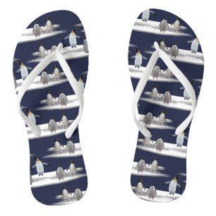 Tongs de fête sur l'iceberg de pingouin (Navy)
