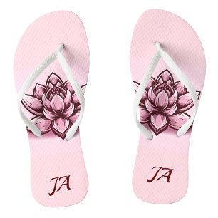 Tongs de fleur de lotus