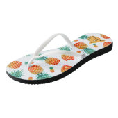 Tongs de fruit d'ananas tropical blanc (Incliné)