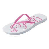 Tongs de mariée rose pâle (Incliné)