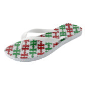 Tongs de pièces de puzzle de couleurs de vacances (Incliné)