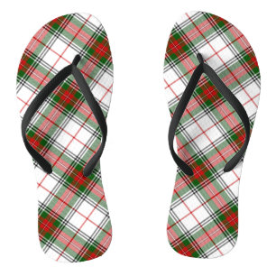 Tongs ~ de plaid de Noël personnalisé