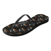 Tongs Décor de Noël à traîneau enneigé Cockapoo (Incliné)