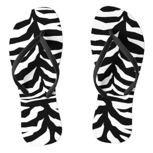 Tongs Décor zèbre