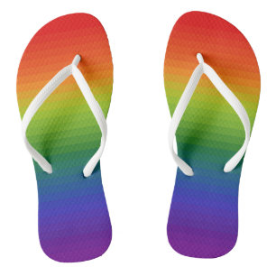 Tongs Dégradé arc-en-ciel trié