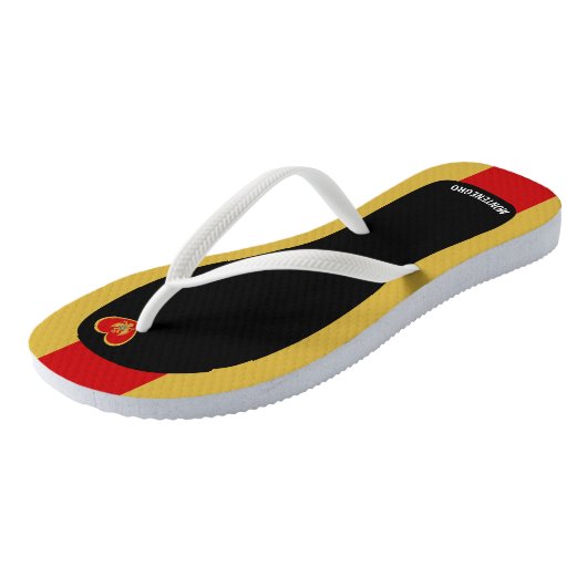 Tongs Delà Monténégro couleurs drapeau Patriotique (Incliné)