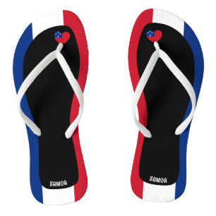 Tongs Délightantes couleurs du drapeau samoan Patriotiqu
